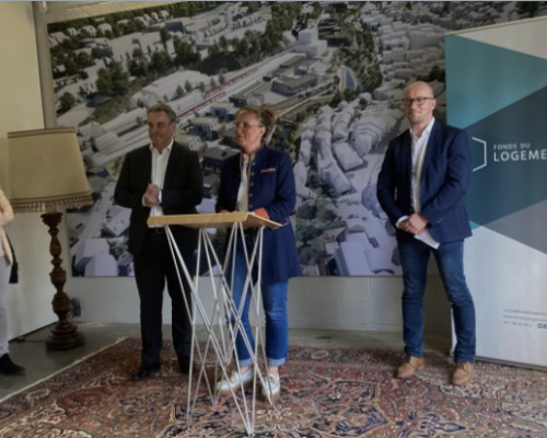 Visite minist&eacute;rielle &agrave; Wiltz : cap sur le logement de demain