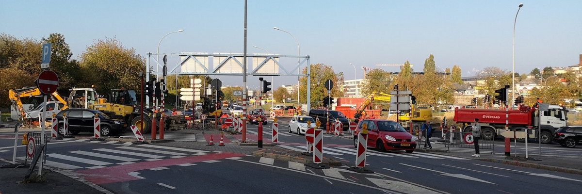 Travaux d'infrastructures rue de Hollerich - Luxembourg (AM)