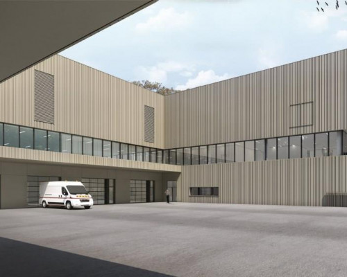 Travaux de gros-œuvre et d’aménagement extérieurs dans le cadre de la construction d’une nouvelle infrastructure pour le Service Maintenance de la Ville de Luxembourg.